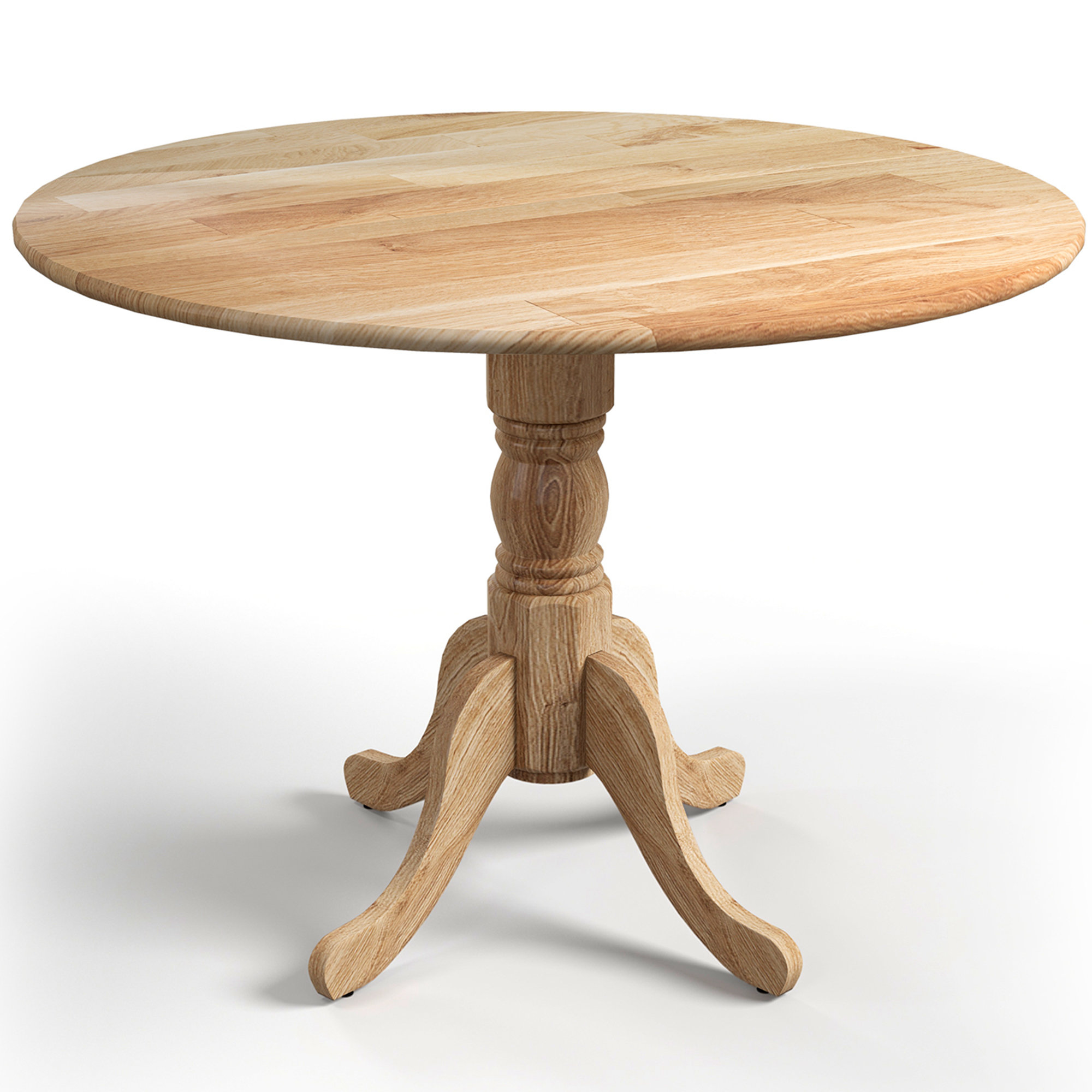 Lark Manor Arush Rubberwood Solid Wood Pedestal Dining Table